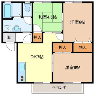 アビタシオン シードI【1階】の間取り