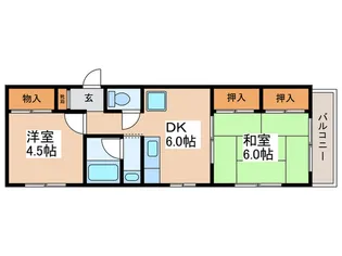 ヤマザキエムハイツ【3階】の間取り