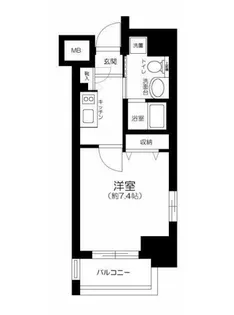 東京都港区芝大門2【マンション】の間取り
