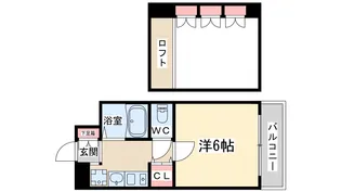 エステムコート梅田茶屋町デュアルスペース【5階】の間取り