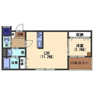 ブロードエイト西念【3階】の間取り