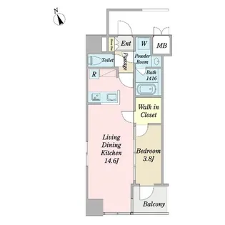 グリュック平和【9階】の間取り