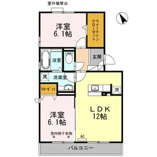 タウンリバティ【3階】の間取り