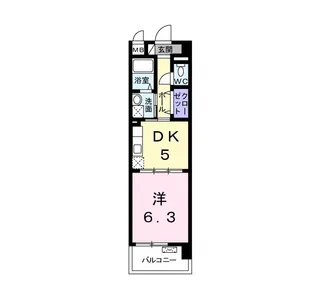 シカタ シャンブレットI【7階】の間取り