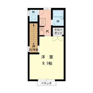 グリシーヌ【2階】の間取り