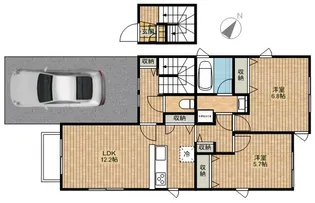 アクール【2階】の間取り