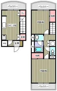 シャトーブランカ【3階】の間取り