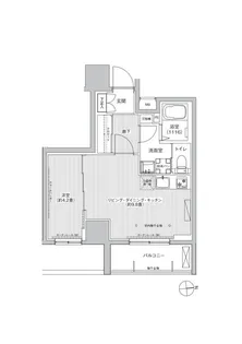 レジェンダリーガーデン赤羽イーストビュー【2階】の間取り