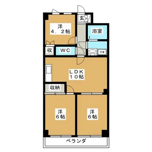 フォレストヴァレー東戸塚【3階】の間取り