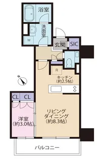 品川タワーレジデンス【4階】の間取り