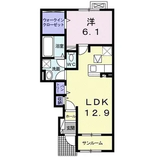 フェリーチェ上田・A【1階】の間取り