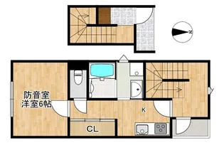 Vessell堤町(防音室)【2階】の間取り
