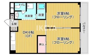 エクセレント北梅田【4階】の間取り