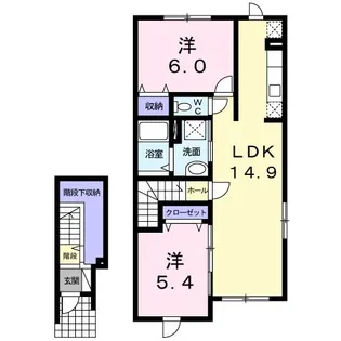 オビイーズ【2階】の間取り