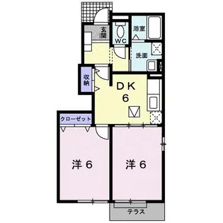 サンシャインマキB【1階】の間取り