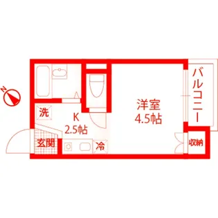 ル・シェル・ブルー【1階】の間取り