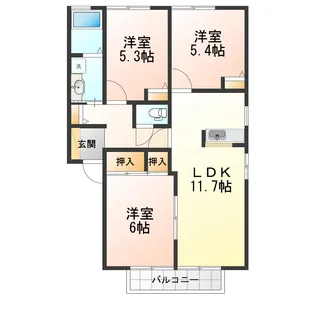 ディアスフロール【2階】の間取り