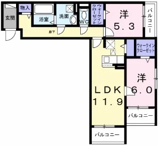 パイン山城【1階】の間取り