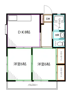 ハイツ・フォーレスト【1階】の間取り