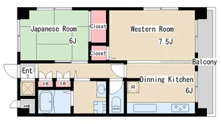 ベルコート須磨【2階】の間取り