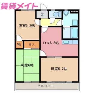 TRUE PINE【1階】の間取り