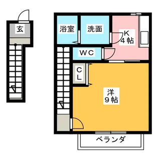 サウスコート【2階】の間取り