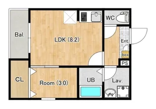 ジーメゾン八王子散田【2階】の間取り
