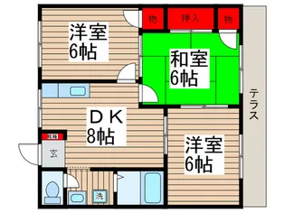 グリ-ンヒル習志野II【1階】の間取り