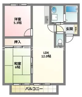 ハイツキララB棟【1階】の間取り