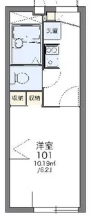 レオパレスCOSMO B【1階】の間取り