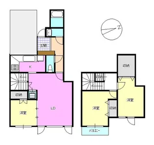 湘南ハイツ富士見【1階】の間取り