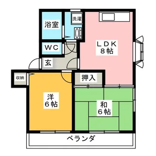 ガーデンアイリス【2階】の間取り