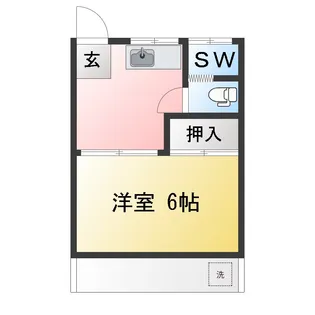 第1落合荘【1階】の間取り