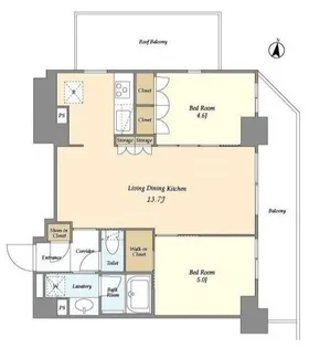 オーキッドレジデンス戸越公園【8階】の間取り