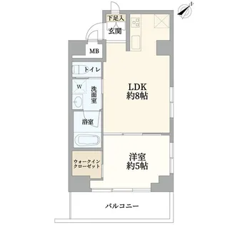 ニックハイム五反田【5階】の間取り