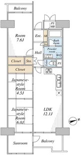 近鉄南港ガーデンハイツ24号棟【11階】の間取り