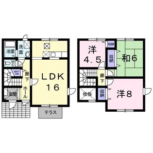 アンソレイエ C【1階】の間取り