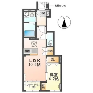 ファミール裏之門【1階】の間取り