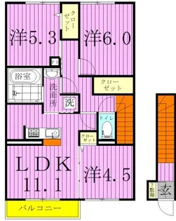 フォレヴィラージュ【2階】の間取り