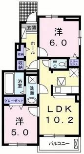 ターコイズ【1階】の間取り