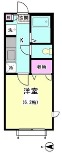 パピヨン南大井【2階】の間取り