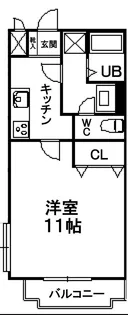 カサ・ポジート【3階】の間取り