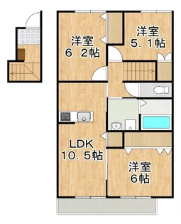 ユアメゾン益野A【2階】の間取り