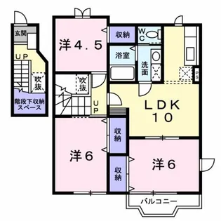 エステート黄金B【2階】の間取り
