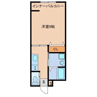 ビエナ山口B棟【1階】の間取り