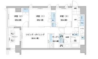 ガーデニエール砧レジデンス【3階】の間取り