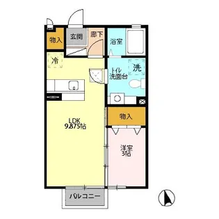 レジデンス上野 B【1階】の間取り