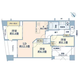 エルズ新横浜プリズムピラー【4階】の間取り
