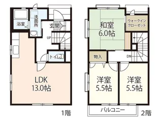 ツインハイツ【1階】の間取り