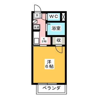 ふれあいハイツ【2階】の間取り